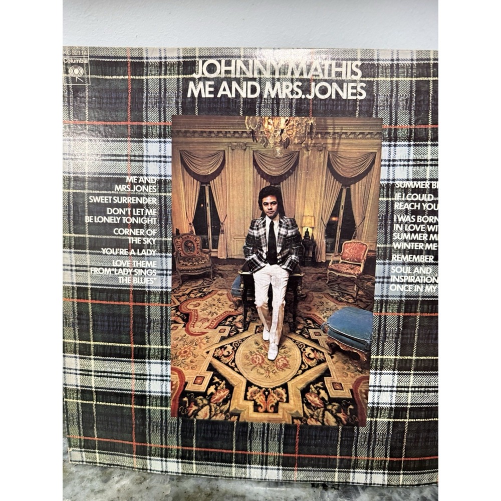 Johnny Mathis Me And Mrs Jones Vinyl Record 1972 Columbia KC 32114 LP 12" Stereo